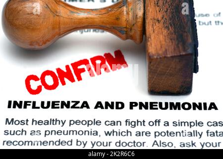 Influenza and pneumonia Stock Photo