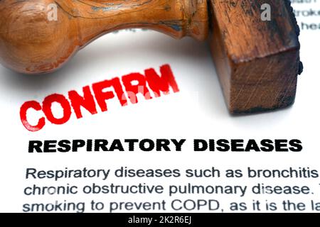 Respiratory disease confirm Stock Photo