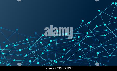 Abstract connection dots. Digital illustration backdrop. Network Stock Photo