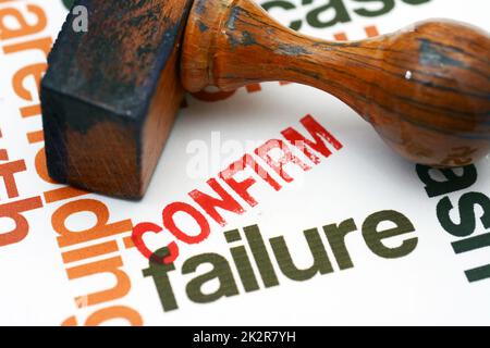 Failure confirm Stock Photo