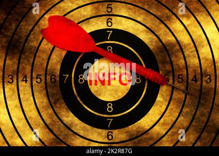 Info  text on grunge  target Stock Photo