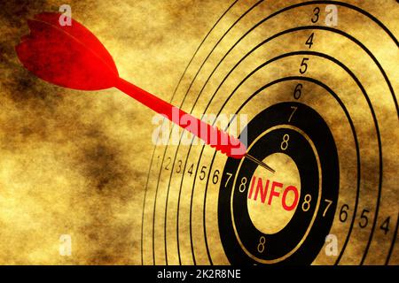 Info target on grunge background Stock Photo