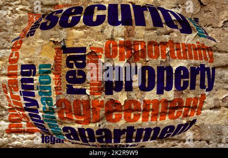 Security agreement word cloud Stock Photo