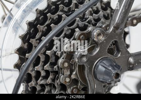 Gear set of a bicycle Stock Photo