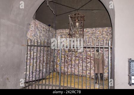Mysterious corridor in the old dungeon Stock Photo