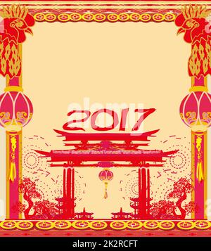 Year of rooster design for Chinese New Year Stock Photo