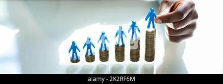 Minimum Wage And Salary Increase. Insurance Compensation Stock Photo