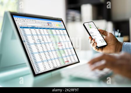 Online Digital Tax Bill Stock Photo