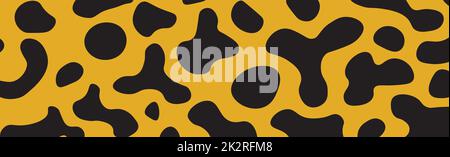 Panoramic texture of fur skin African leopard - Vector Stock Photo