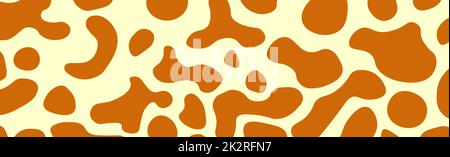 Panoramic texture of the fur skin African giraffe - Vector Stock Photo