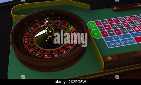 Casino roulette wheel Stock Photo