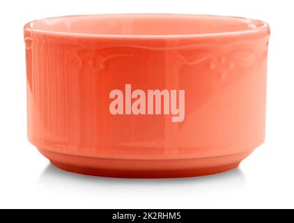 red empty cup. Isolated on white background Stock Photo