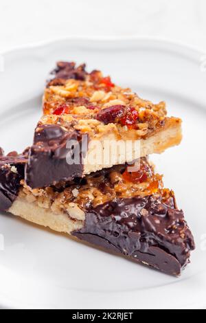 cookies with candies, nuts and chocolate Stock Photo