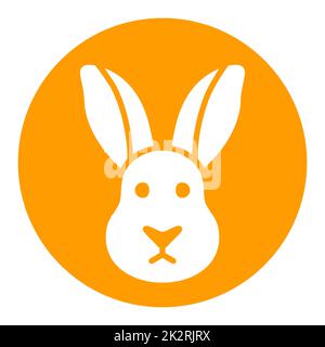 Rabbit glyph icon. Farm animal vector illustration Stock Photo - Alamy