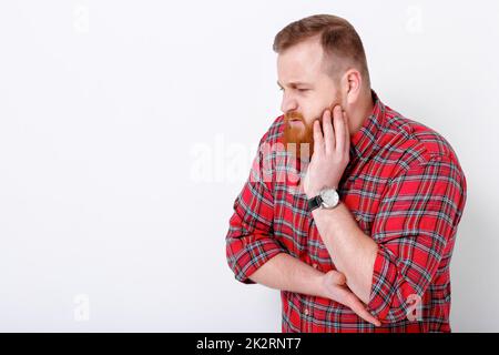 Suffering with toothache Stock Photo