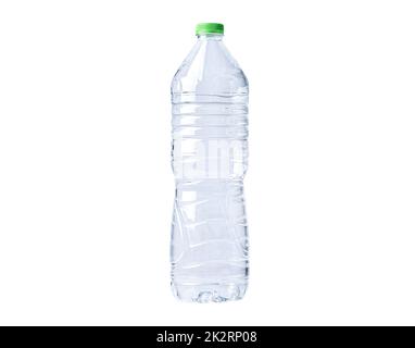 Plastic water bottle isolated on white background with clipping path. Stock Photo