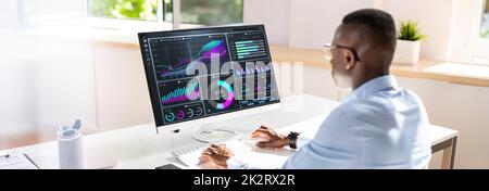 African American Data Analyst Stock Photo