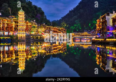Feng Huang Ancient Town Phoenix Ancient Town , China Stock Photo