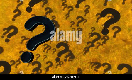questions and answers faq technical support web site frequently asked questions 3D illustration Stock Photo