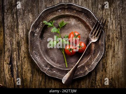 Silver Plate Stock Photo