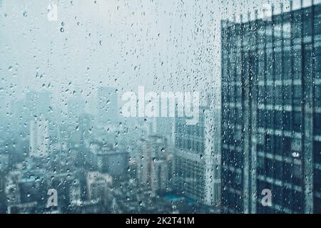 Rain drops on window Stock Photo