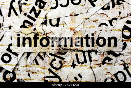 Information word cloud Stock Photo