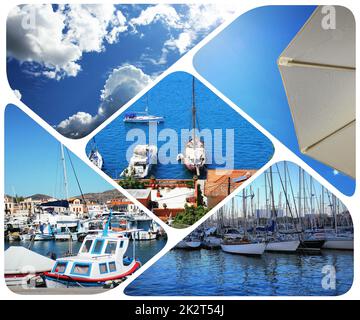 Summer vacation collage Stock Photo - Alamy