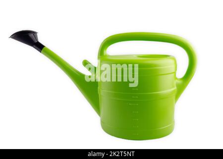 Green Watering Can Stock Photo