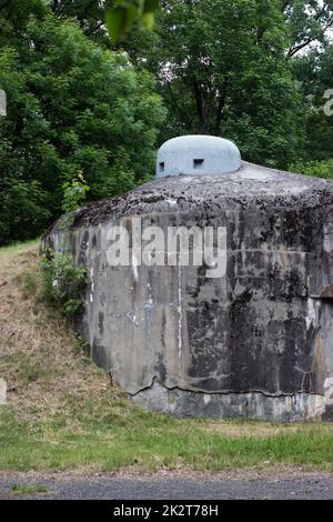 Reinforced concrete bunker from world war II Stock Photo