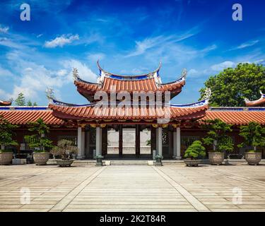 Gates of Lian Shan Shuang Lin Monastery Stock Photo