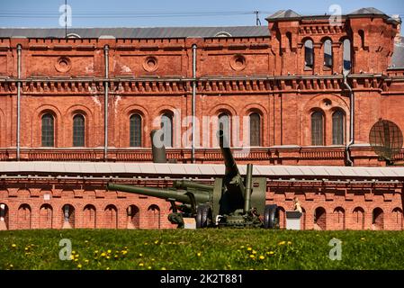 Saint Peterburg festive decoration on day of victory May 9 anniversary in Russia Stock Photo