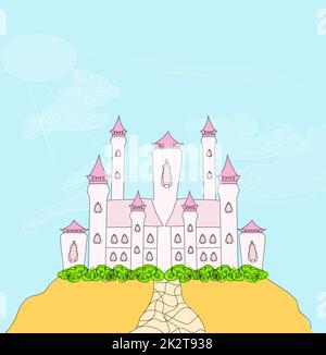 Magic Fairy Tale Princess Castle Stock Photo