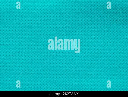 Turquoise nonwoven fabric texture background. Stock Photo