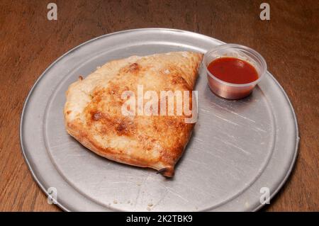 Delicious Italian Calzone Stock Photo