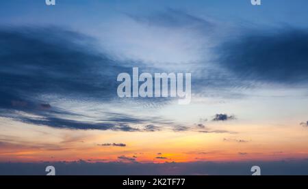 Sunset sky with dramatic clouds Stock Photo