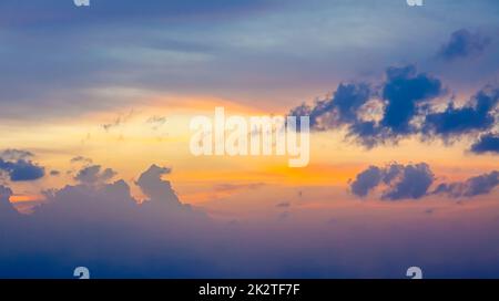 Sunset sky with dramatic clouds Stock Photo