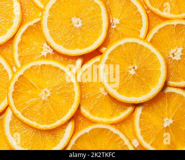 Colorful orange fruit slices Stock Photo