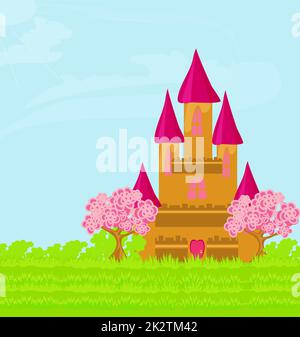 Magic Fairy Tale Princess Castle Stock Photo