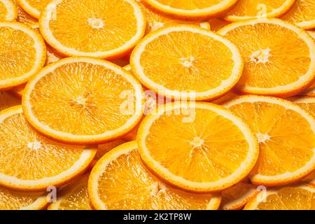Colorful orange fruit slices Stock Photo