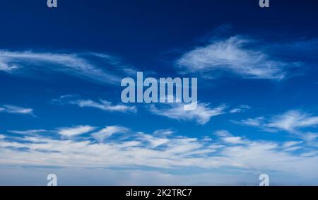 Blue clear sky with clouds Stock Photo