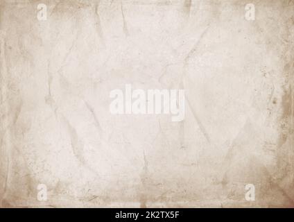 Old brown crumpled paper texture background Stock Photo