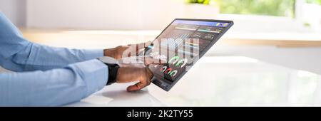 African American Data Analyst Stock Photo
