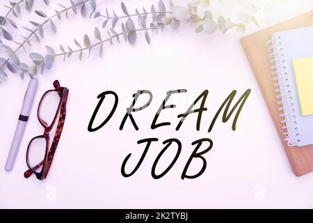 Conceptual display Dream Job. Business overview An act that is paid of by salary and giving you hapiness Lady Drawing Brainstorming New Solutions Surrounded With Question Marks Stock Photo