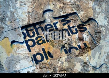 Parrents puzzle Stock Photo