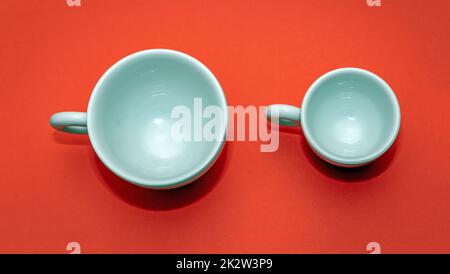 Empty ceramic espresso cups Stock Photo