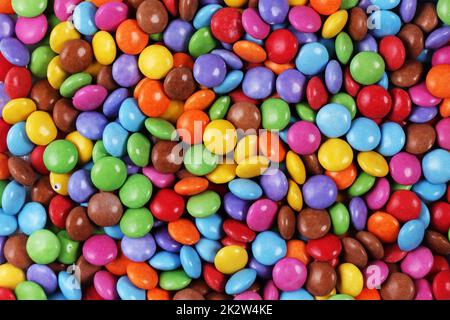 Multi coloured halloween candy sweet close up background Stock Photo