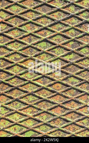 Grungy diamond metal background Stock Photo
