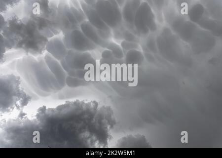 Mammatus clouds Stock Photo