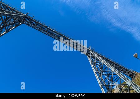 Maria Pia Bridge over the Douro river Stock Photo