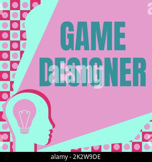 Hand writing sign Game Designer. Conceptual photo Campaigner Pixel ...